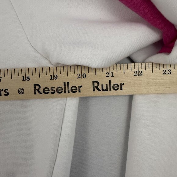 Puma T7 Track Jacket Womens Medium White Pink Zip Up Retro Stripe Athletic Logo - Picture 10 of 15